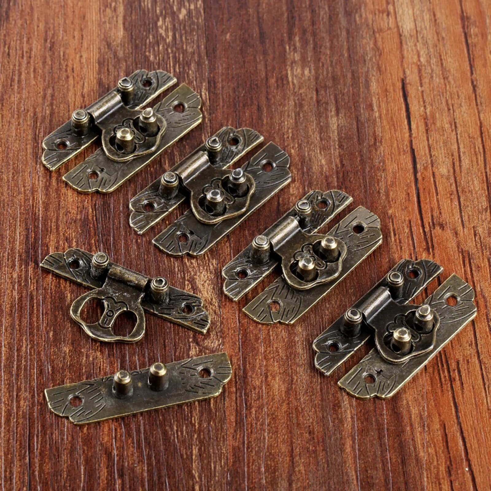 Loquets de verrouillage pour boîte à bijoux, loquets de verrouillage, loquets de verrouillage pour valise, fermoir à structure, quincaillerie de meubles, 25x48mm, 5 pièces