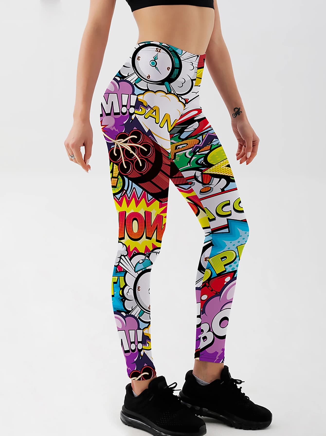 Leggings imprimés en 3D Push Up Leggins Sport femmes Fitness pantalons de course dessin animé bande dessinée Styles de jeu fille Leggins