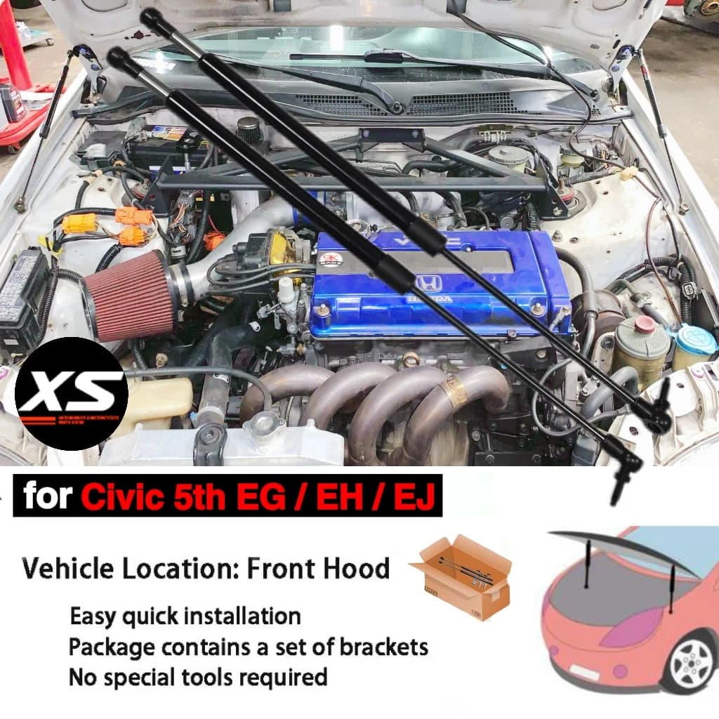 Amortisseurs de capot avant pour Honda Civic Mk5 EG EH EJ 1991-1995 – Vérins à gaz de modification, supports de levage, bras de vérin, vérin de poteau