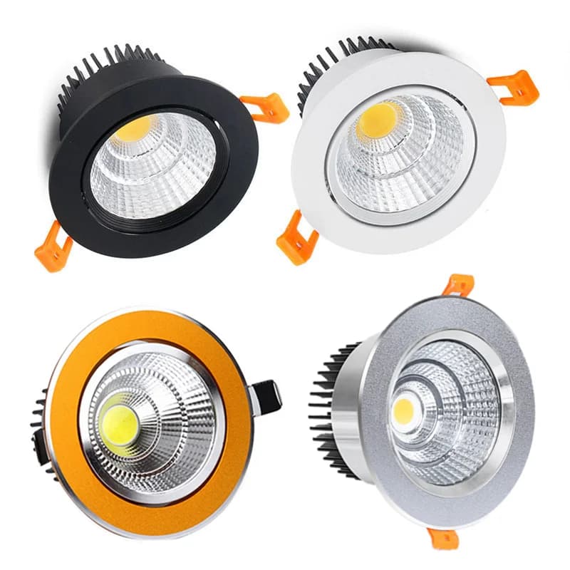 Spot LED encastrable dimmable pour salon, chambre et salle à manger, 3W 5W 7W 9W 12W 15W 18W AC85-230V