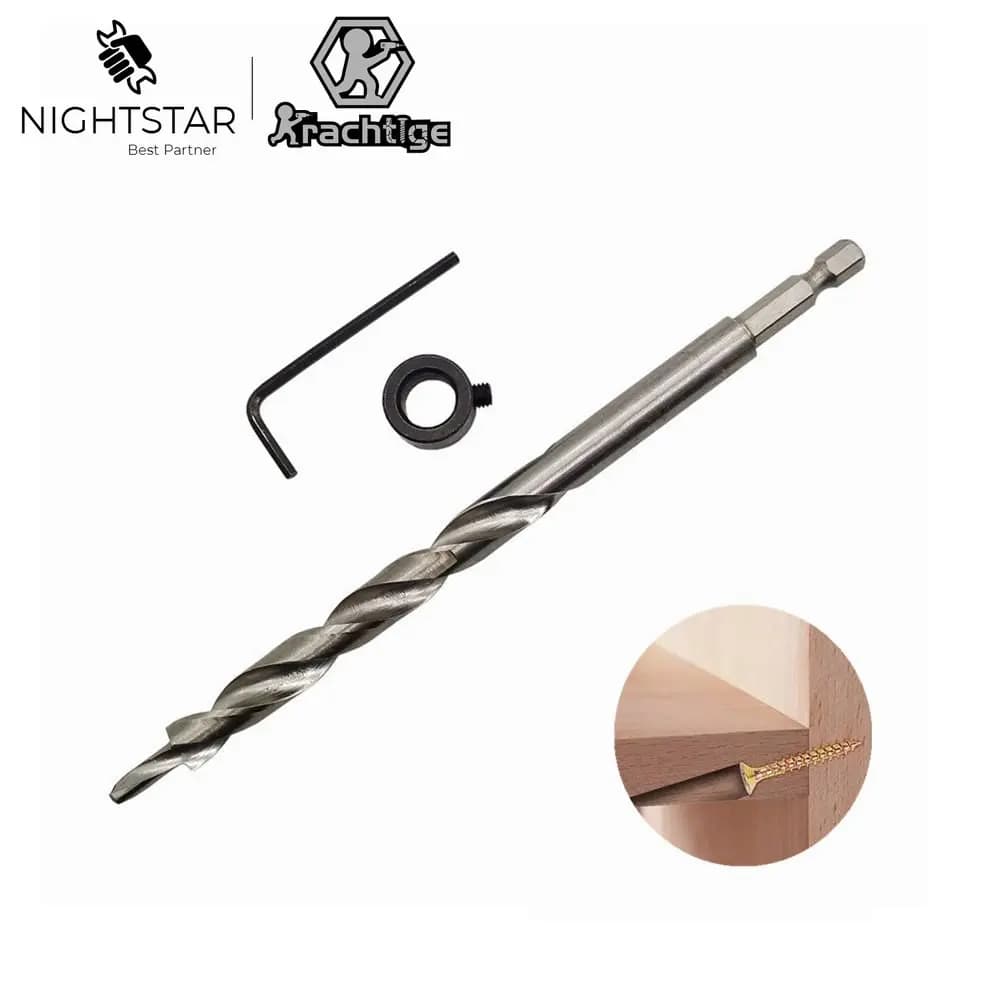 Foret étagé hélicoïdal HSS pour outils électriques de menuiserie, kit de gabarit de trou de poche, travail de calcul, 9mm, 9.5mm