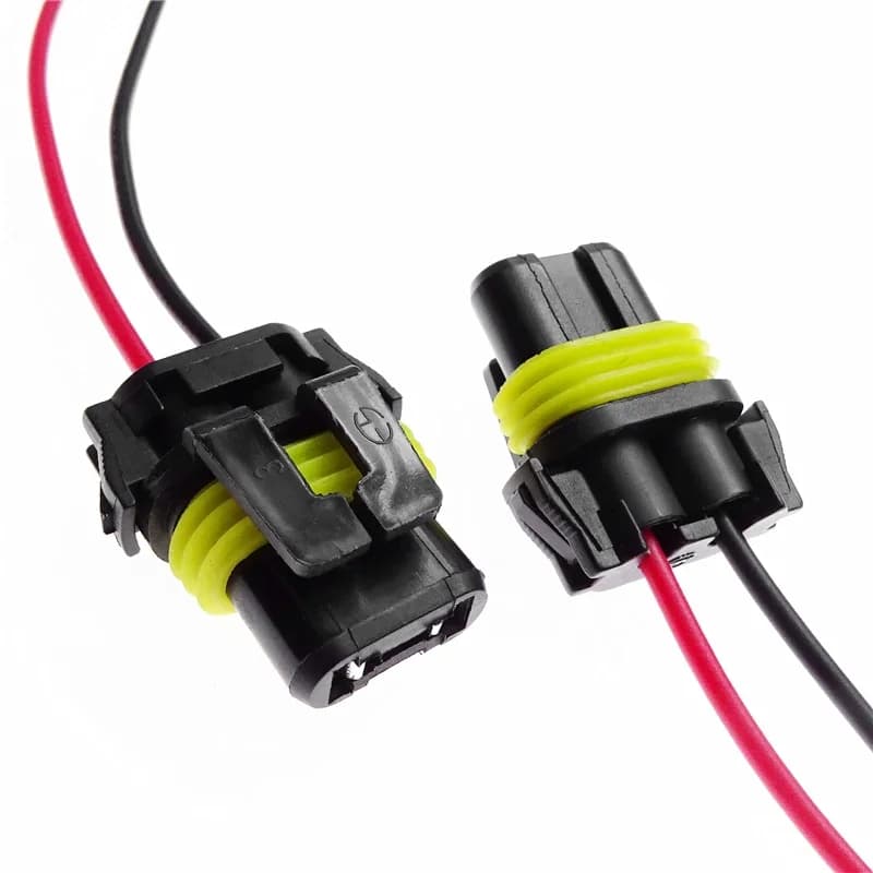 Adaptateur de prise d'ampoule de phare automobile, faisceau de câblage à noyau en cuivre, 2 pièces 9005 9006
