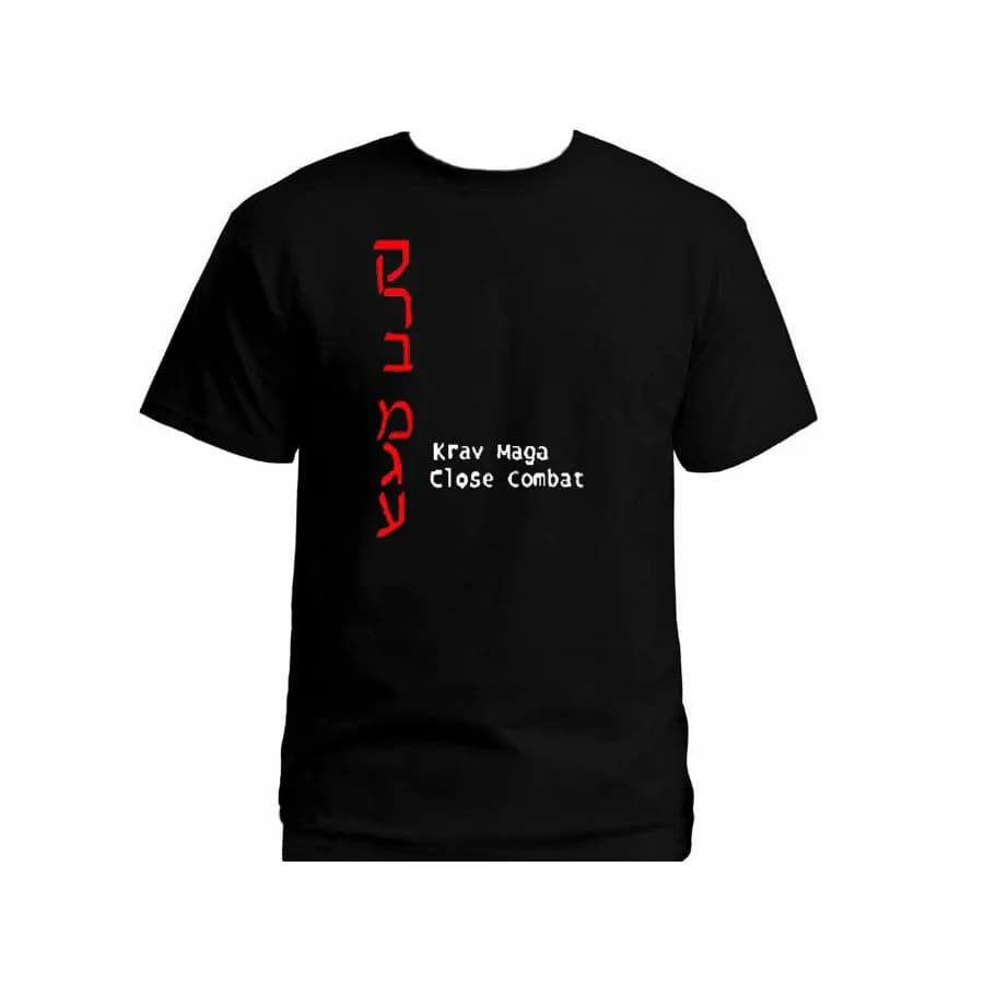 T-Shirt d'entraînement à l'autoprotection pour le Combat, Krav Maga, anglais/hébreu Coton eté Manches Courtes O-cou Hommes T-shirt Nouveau S-3XL