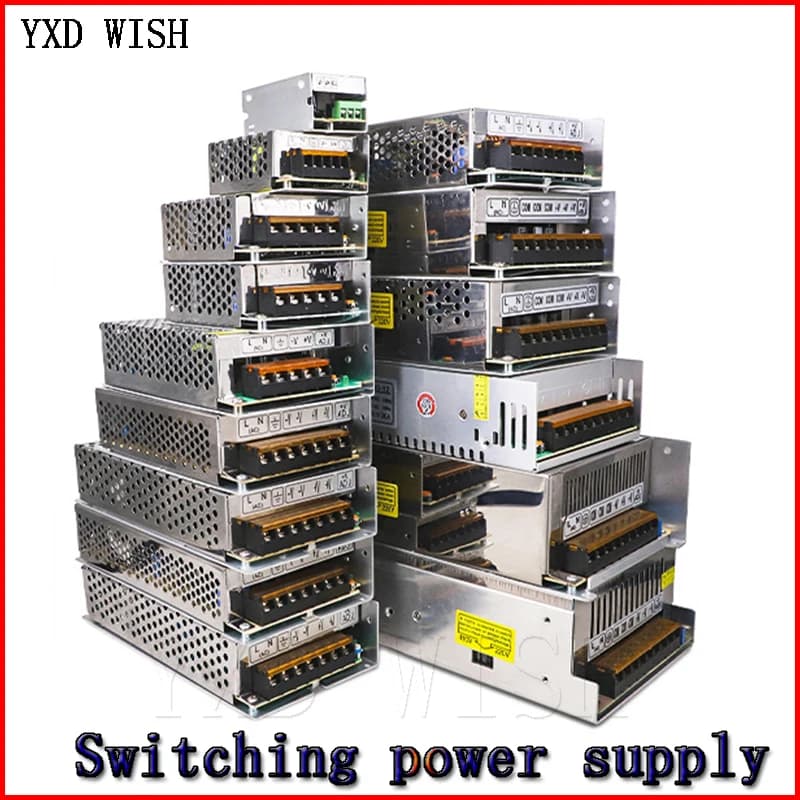 Alimentation à découpage 3V 5V 9V 12V 15V 18V 24V 36V à 1A 2A 3A 5A 6A 8A 10A 20A 50A, transformateur d'éclairage, adaptateur d'alimentation