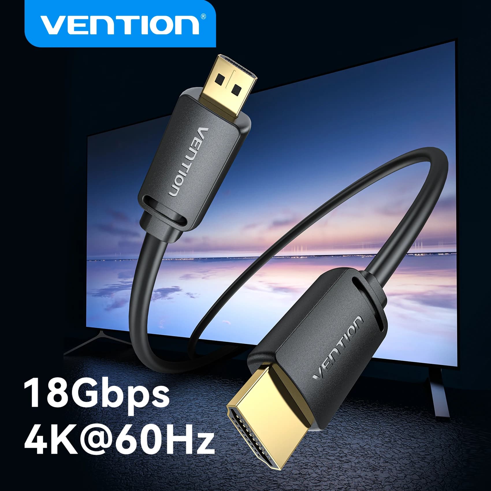 Vention-Câble Micro HDMI vers HDMI, 4K Mini HDMI, mâle vers mâle, pour GoPro Sony, appareil photo, téléphone, tablette, budgétaire, HDTV