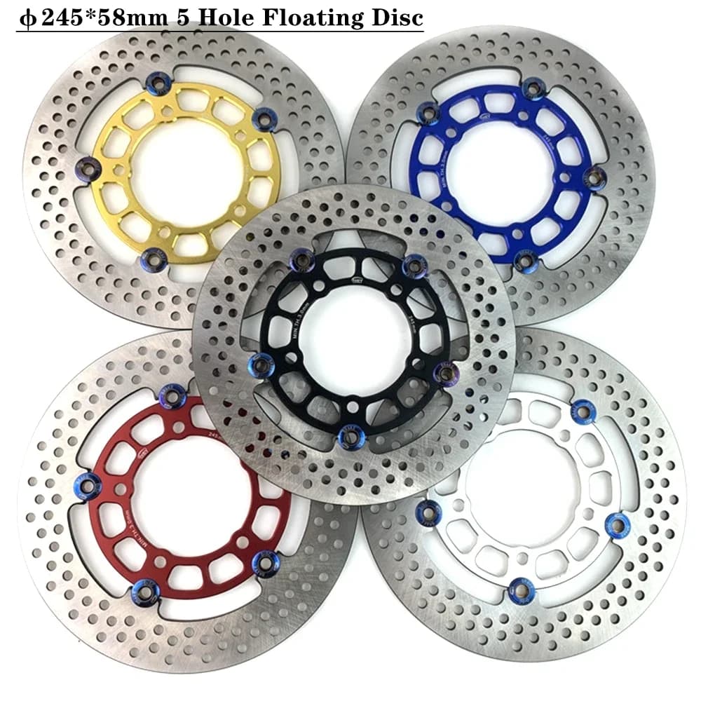 Disque de frein flottant CNC 245mm*58mm 5 trous pour moto Honda Yamaha Scooter Aerox Nitro Cygnus-X BWS Zuma RSZ FORCE