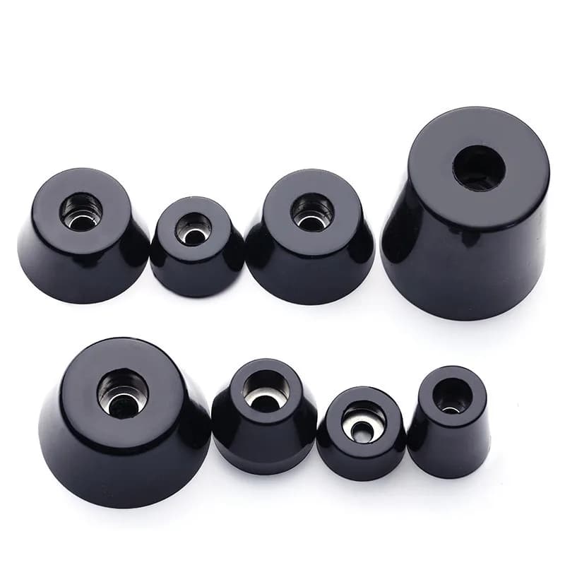 Pieds en caoutchouc noir antidérapants, 4 pièces, pour pieds de meubles, pieds de table, coussinets de fond de meuble, pour haut-parleur de subwoofer, accessoires de meubles
