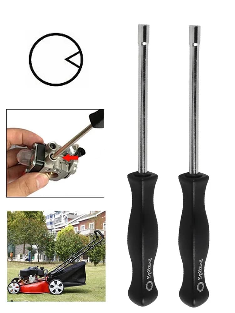 Outil de réglage de carburateur, tournevis Pac Man pour moteur 2 temps, outil de réglage de carburateur, outil de réglage de vitesse pour débroussailleuses et tronçonneuses