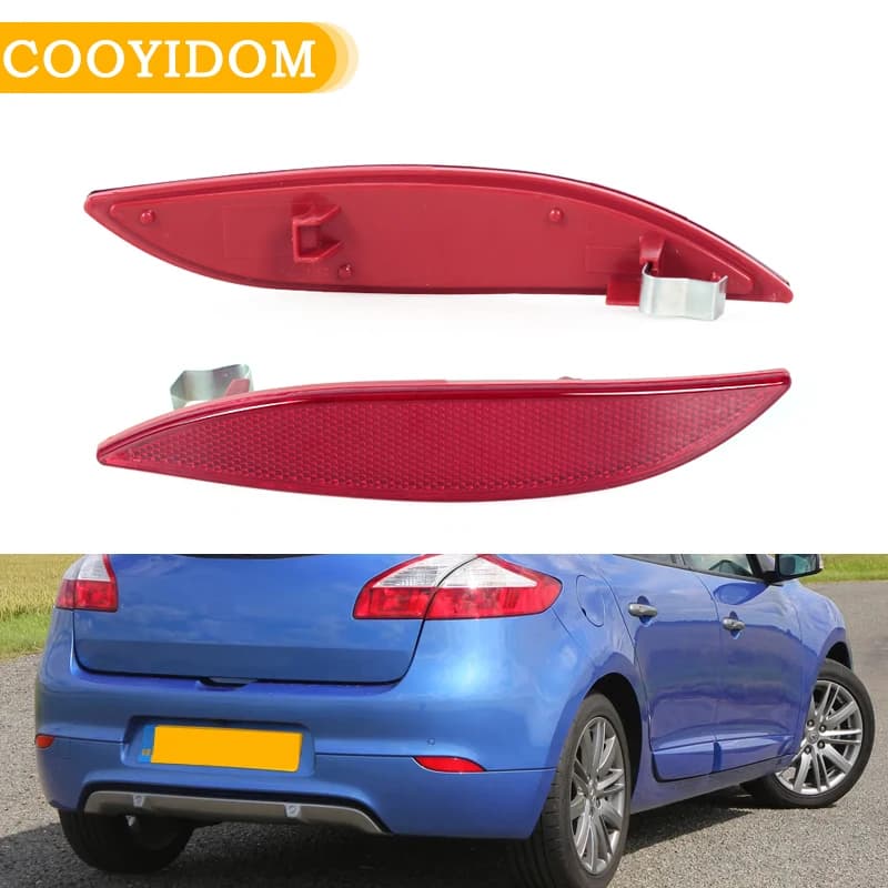 Feux de signalisation réfléchissants pour pare-chocs arrière de voiture, pour Renault Megane CLIO MK3 Hatchback 2008 2009 2010 2011-2013 265650004 R R 265600004 R R