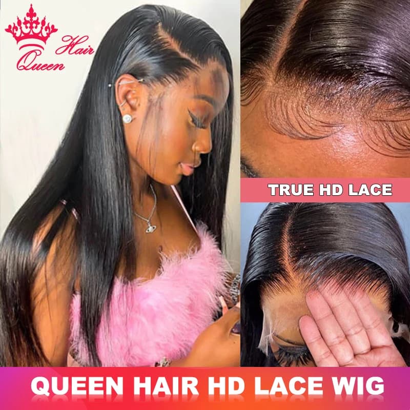 Real Invisible HD Lace Front Wig Pre Plucked 13x6 13x4 6x6 5x5 True HD Lace Frontal Wig Virgin Raw Human Stragiht Queen Hair