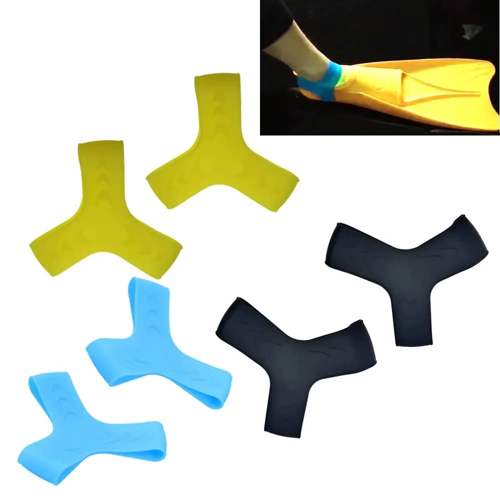 Support d'ailerons en Silicone pour plongée en apnée, 1 paire, sangle en forme de Y