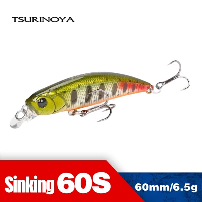 TSURINOYA 60S coulant méné leurre intrusseur 60mm 6.5g pêche bar TROUT leurre artificiel dur appâts Jerkbait poids fixe