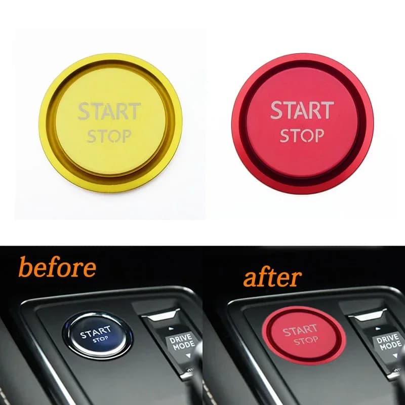 1pc pour Peugeot 308 408 508L 2008 3008 4008 5008 moteur de voiture allumage démarrage arrêt bouton poussoir décor couverture accessoires d'intérieur de voiture