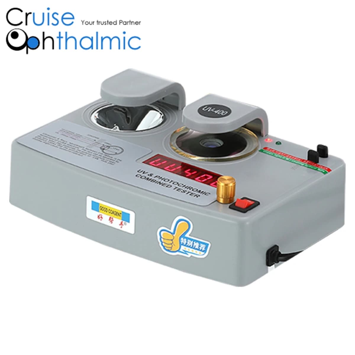 Testeur de lentilles optiques ophtalmiques CP-18C, détecteur de rayons ultraviolets UV, mesureur