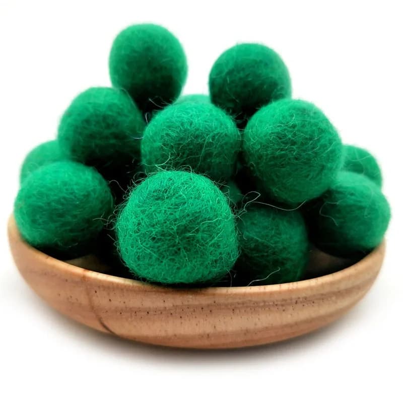 Boule de feutre de laine pure, décoration de fête de mariage, fournitures d'artisanat, accessoires de bijoux, artisanat de bricolage fait à la main, 20mm, 10 pièces