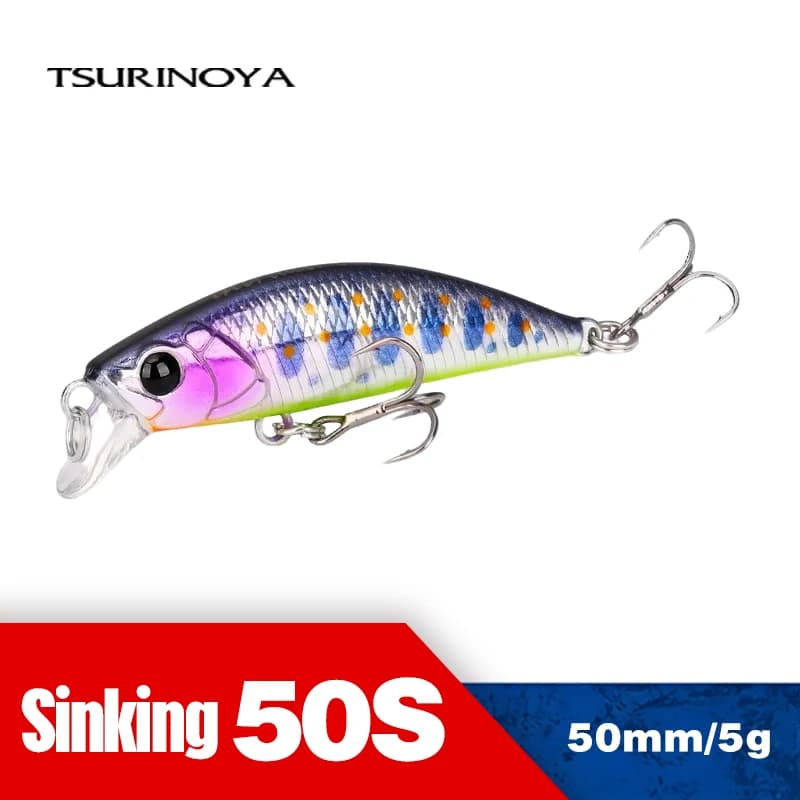 TSURINOYA leurre de pêche 50S 5g coulant vairon intrusant truite appâts durs DW106 Jerkbait perche brochet bar offre spéciale manivelle Wobbler