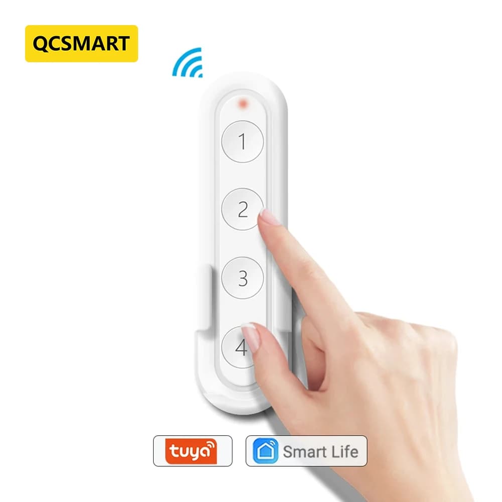 Interrupteur de commande à distance sans fil Tuya ZigBee 3.0, 4 boutons, fonctionne avec Conbee 2 stick iobroker Jeedom Smart Life