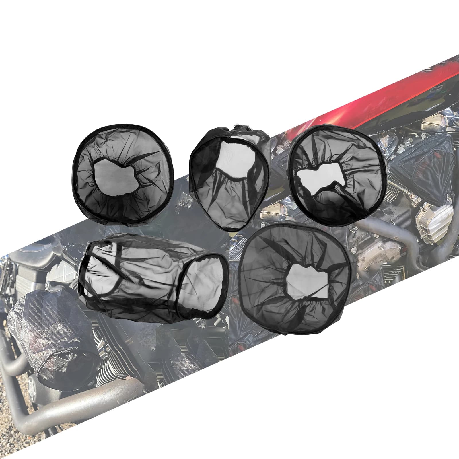 Housse de protection pour filtre à Air de moto, chaussette de pluie noire, pour Harley Sportster XL Dyna Softail Touring Road Street Glide