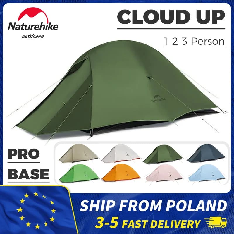 Natureifa-Tente de camping ultralégère Cloud Up 1 2 3 , double couche, étanche, pour randonnée en plein air, avec polymères gratuits