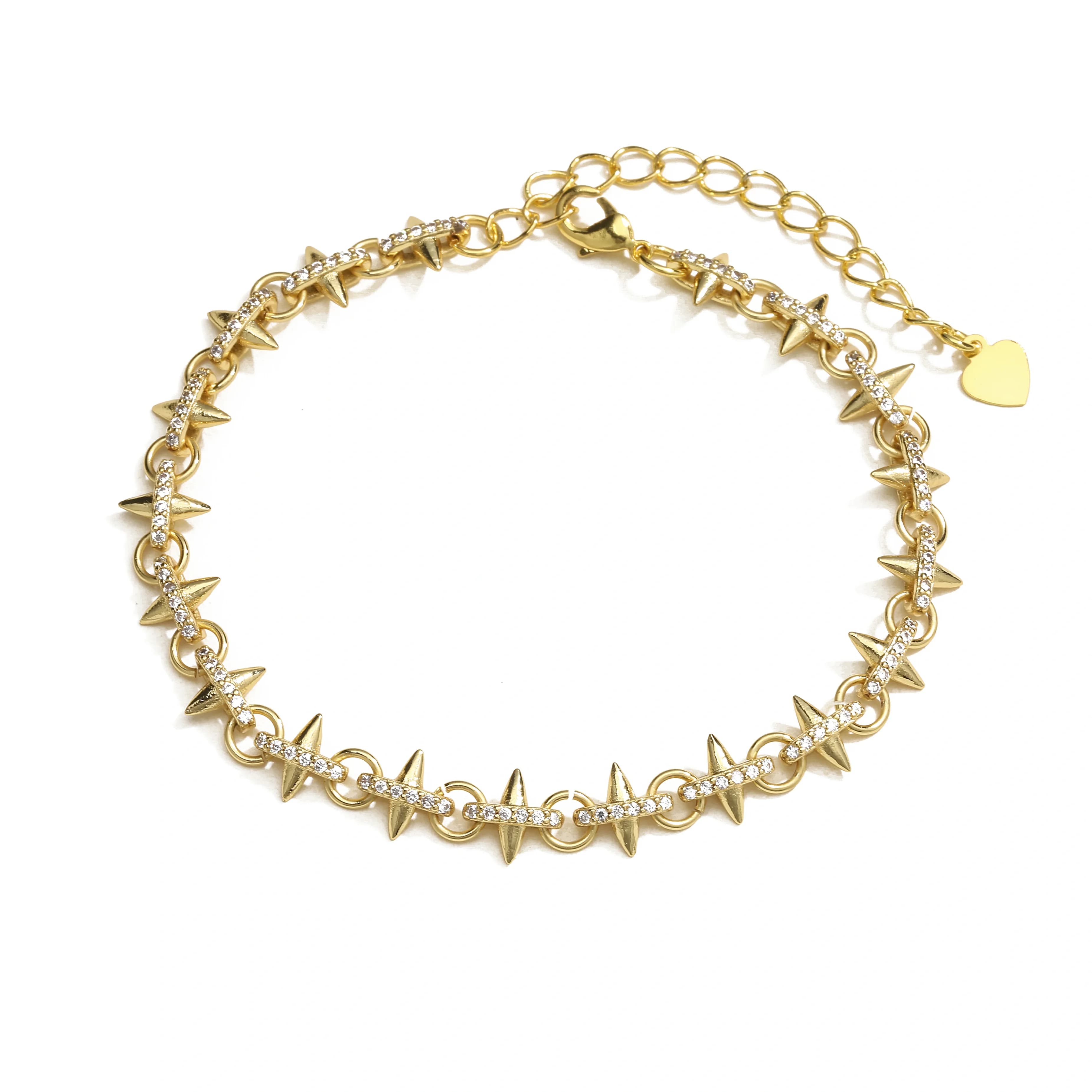 Collier en laiton plaqué or 18 carats, couleur or, bijoux à angle vif pour femme, accessoires raffinés pour cadeau, vente en gros, dropshipping