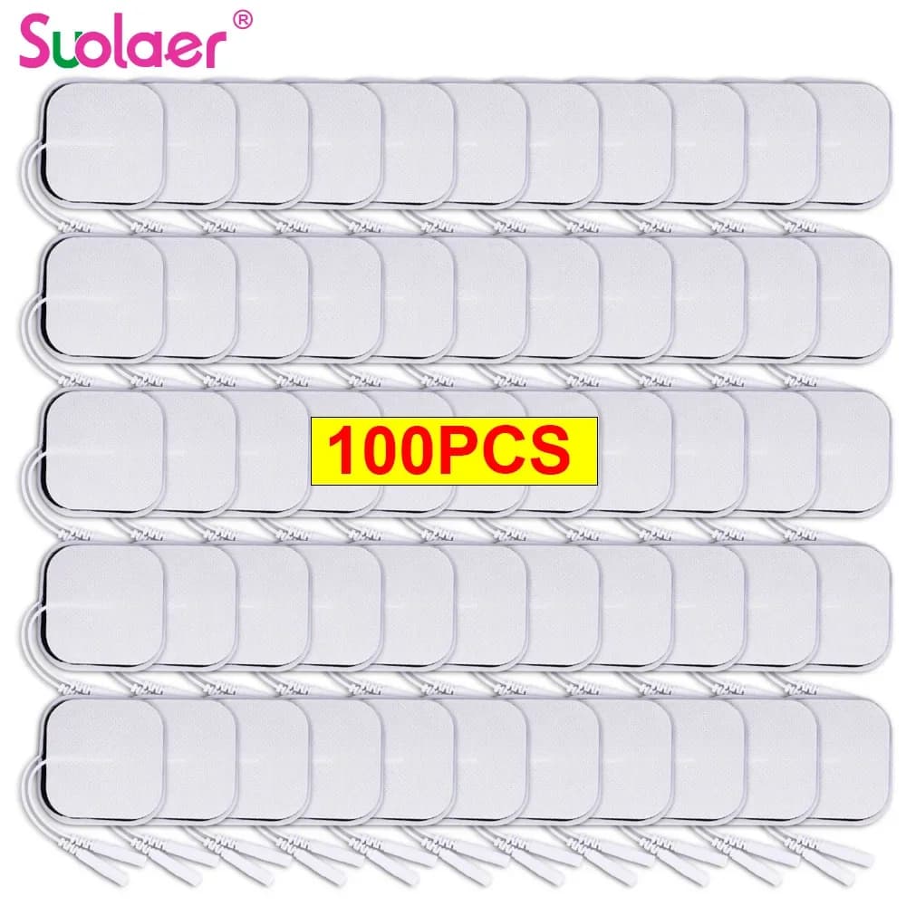 Électrodes de stimulateur musculaire 5x5cm 4x4cm, tampons de remplacement auto-adhésifs en tissu Non tissé pour Machine de massage numérique Tens