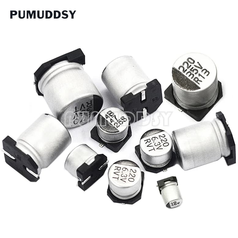 Puzzles électrolytiques SMD en aluminium, 6.3V, 10V, 16V, 25V, 35V, 50V, 1UF, 2.2UF, 4.7UF, 10UF, 47UF, 100UF, 220UF, 330UF, 470UF, 680UF, 10 pièces