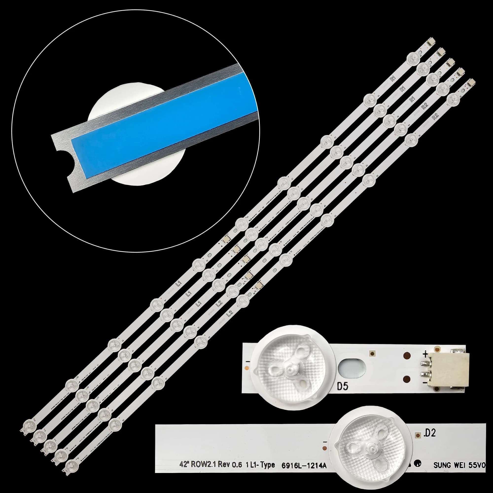 Barre de bande de rétroéclairage LED pour TV 42 ", 42LN540V, 42LN613V, 42LA620V, LC420DUE, 42LN575S, 42LA6200, 42LN578V, 42LN575V, 42LN5710, 42LN540V