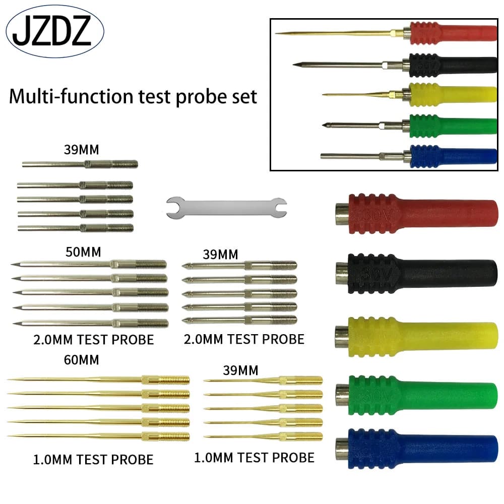 JZDZ – Kit de broches de sonde de Test multifonction multimètre, pour appareils automobiles/électriques, outils de Diagnostic et de réparation, bricolage JT8001