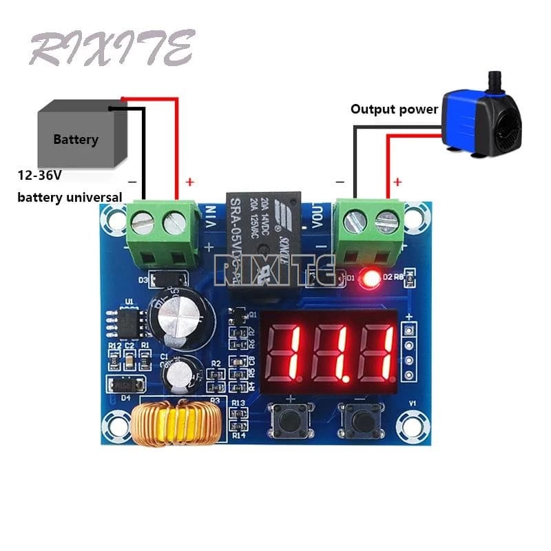 XH-M609 interrupteur de déconnexion basse tension coupure 12V 24V 36V affichage LED numérique protection contre les décharges excessives pour batterie au Lithium 12-36V