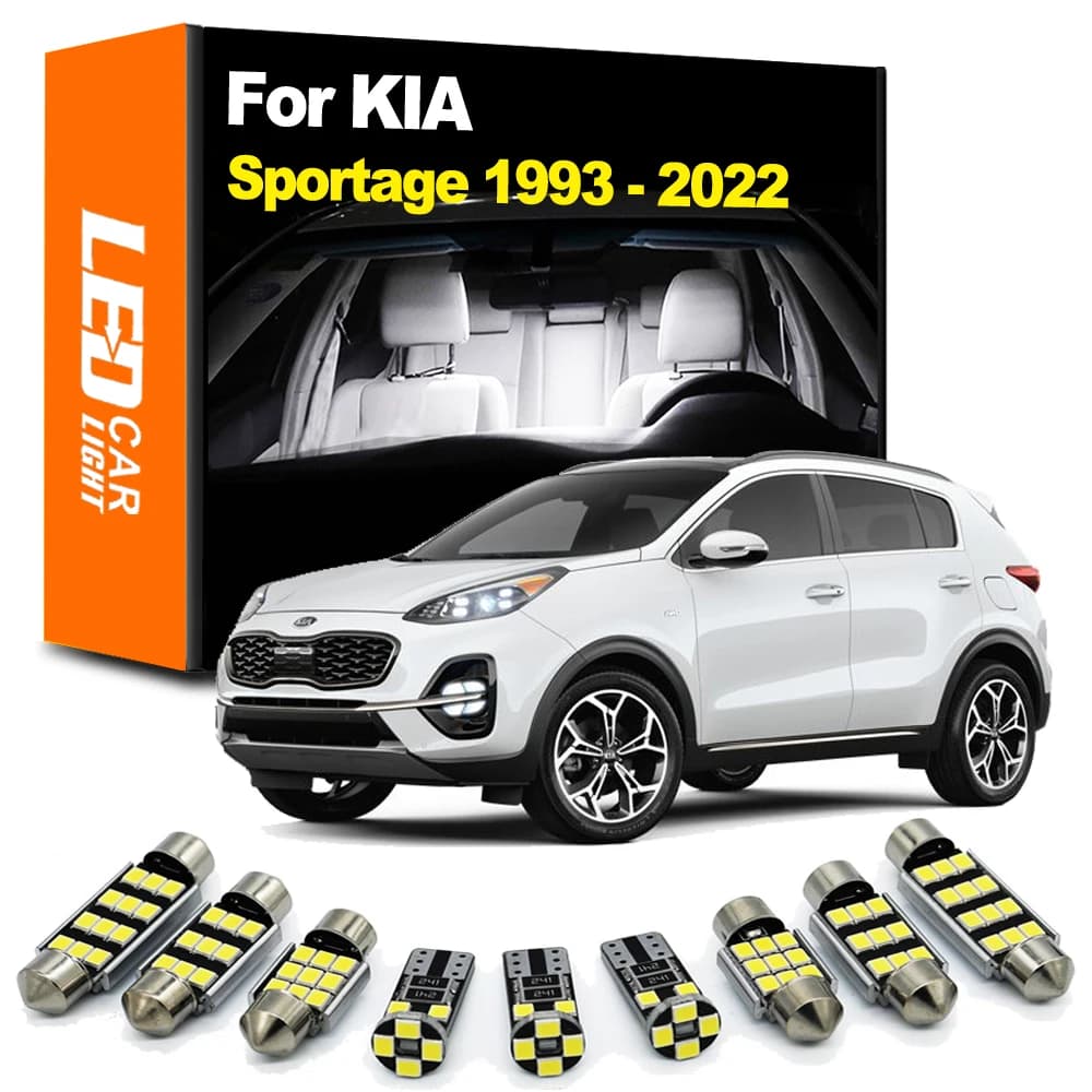 Zoomsee intérieur LED pour KIA Sportage 1 2 3 4 MK1 MK2 MK3 MK4 1993-2016 2017 2018 2019 2020 2021 Canbus voiture ampoule dôme carte lumière
