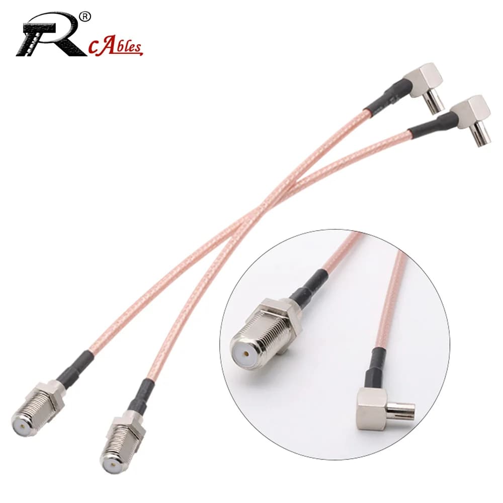Câble Coaxial RG316 RF 3G pour Modem TS9 mâle, commutateur à Angle droit, Type F femelle, adaptateur pour WIFI, GSM, GPS, Module 4G et 5G
