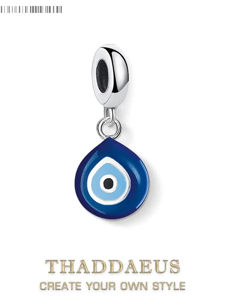 Nazar Eye – pendentif en argent Sterling 925 massif pour femmes, breloque de Protection, bijoux fins d'été