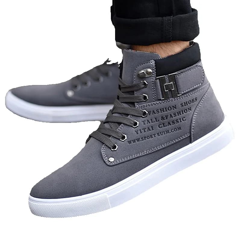 Baskets montantes décontractées pour hommes, faux daim conviviale ré, chaussures à plateforme, colombien canisé, haute qualité, printemps, automne