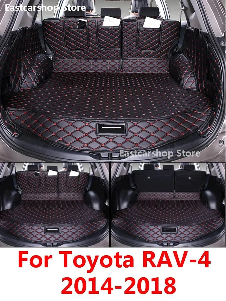 Pour Toyota RAV4 RAV-4 2018 2017 2016 2015 2014 Voiture Tous les polymères de coffre arrière imbibants Boot Liner escalunk Pad Polymères de protection