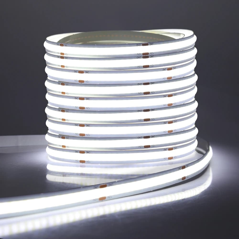 Bande lumineuse LED COB 12V 24V, barre lumineuse LED Flexible haute densité 3000K 4000K 6000K RA90 FOB linéaire, pour décoration de salle de cuisine