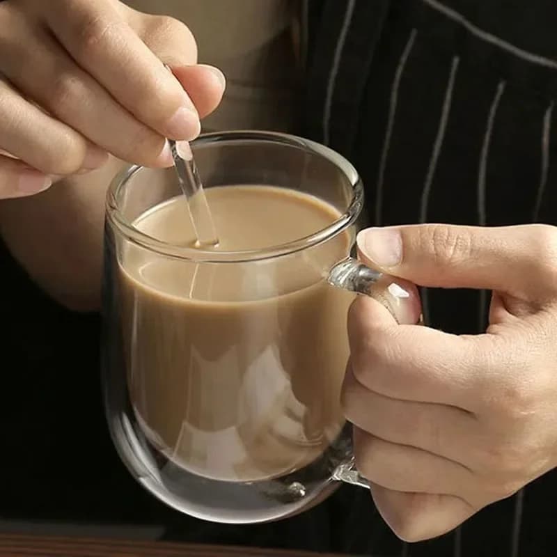 1-6 pièces 80-450ML résistant à la chaleur Double paroi thé verre tasse bière café à la main créatif boisson froide Transparent ensemble de verres