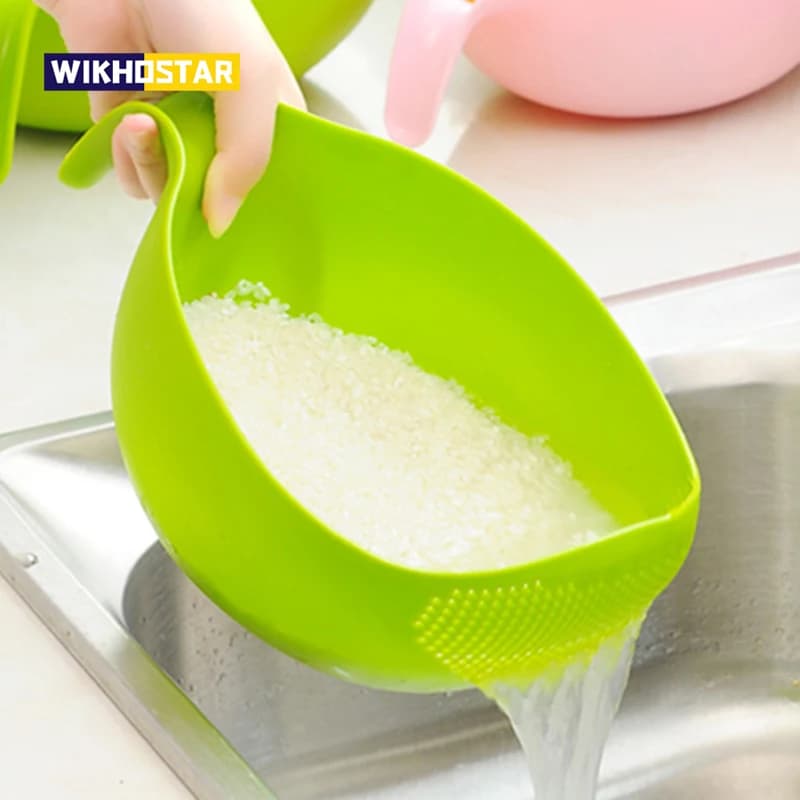 WIKBathroom STAR-Tamis à Riz avec Poignée, mir de Lavage de Fruits et Légumes, Gadgets de Cuisine