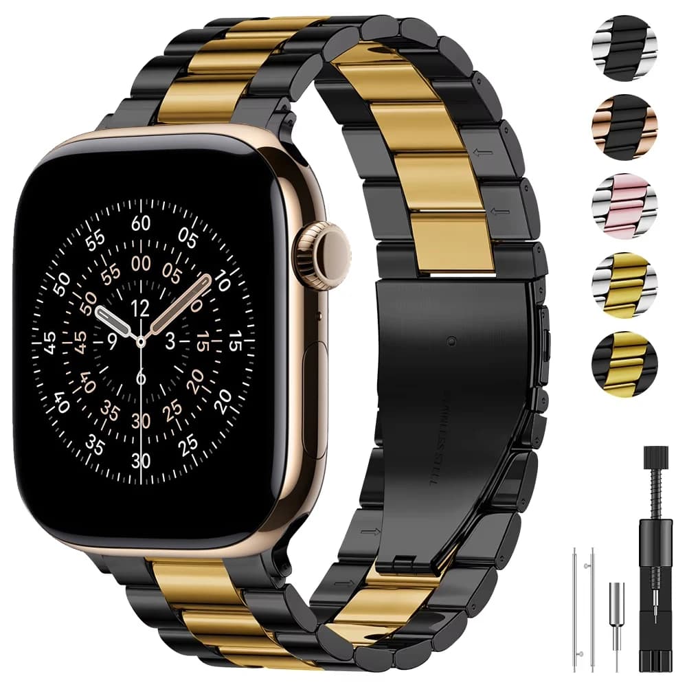 Bracelet en métal pour Apple watch 11 10 46mm 42mm Ultra 3 2 1 49mm 9 8 7 45mm 41mm bracelet de remplacement en acier pour iwatch 6 5 SE3 44mm 40mm