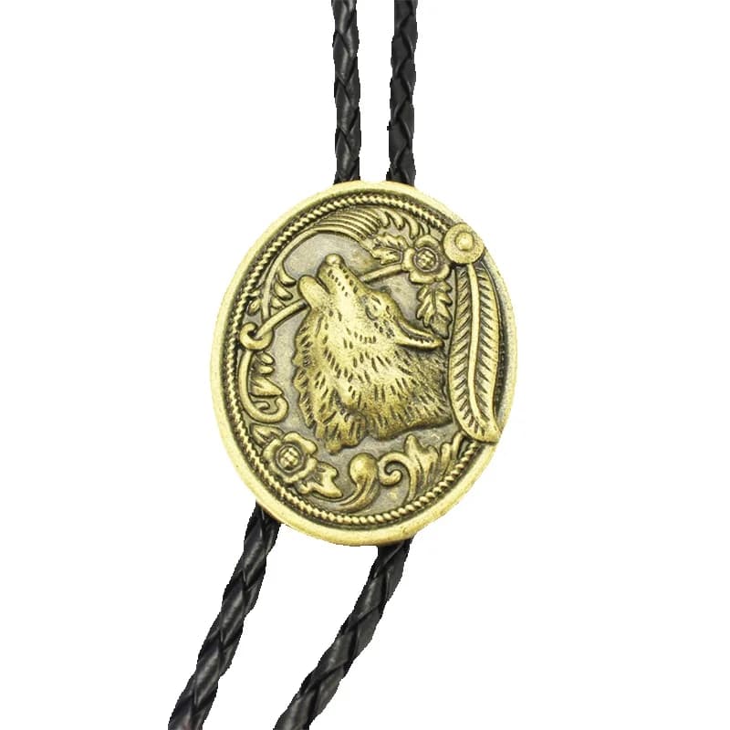 Cravate avec tête de loup, style cowboy occidental américain, nouvelle collection été
