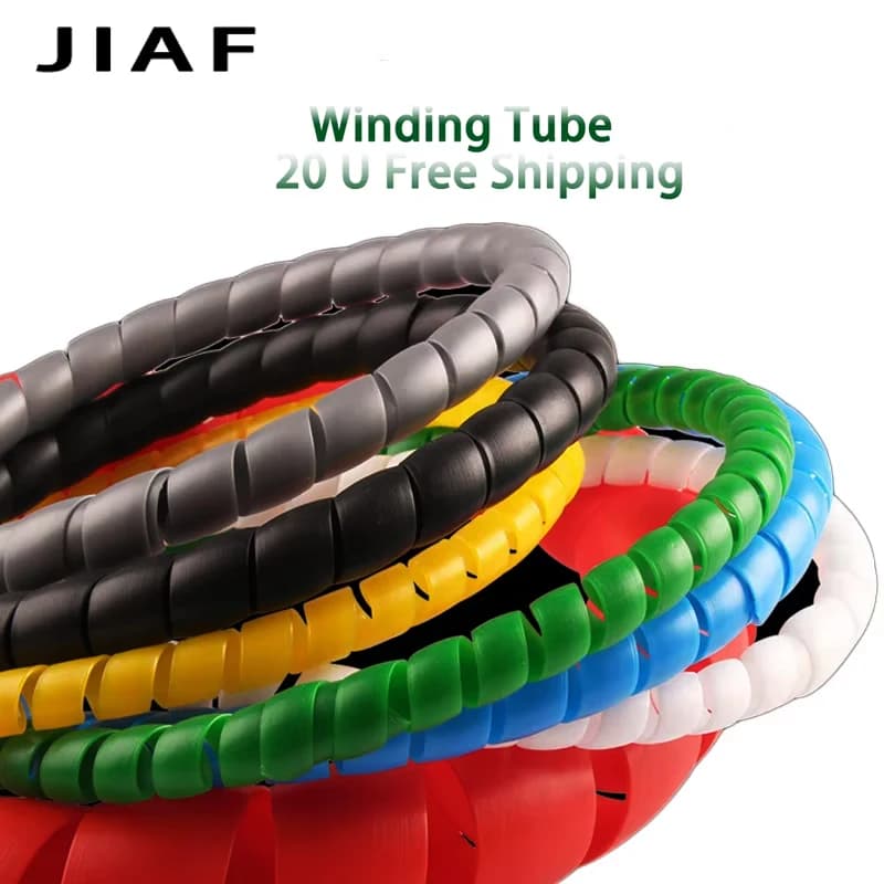 Tube de protection en spirale 1/5M pour câbles 6-50mm, anti-morsure, gaine de protection enroulable