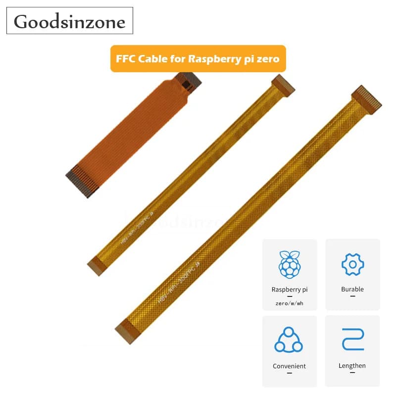 Câble FFC pour caméra Raspberry Pi, 3 pièces, 15 broches, 22 broches, 8cm, 16cm, 30CM, ruban pour Raspberry Pi Zero ou Zero W +