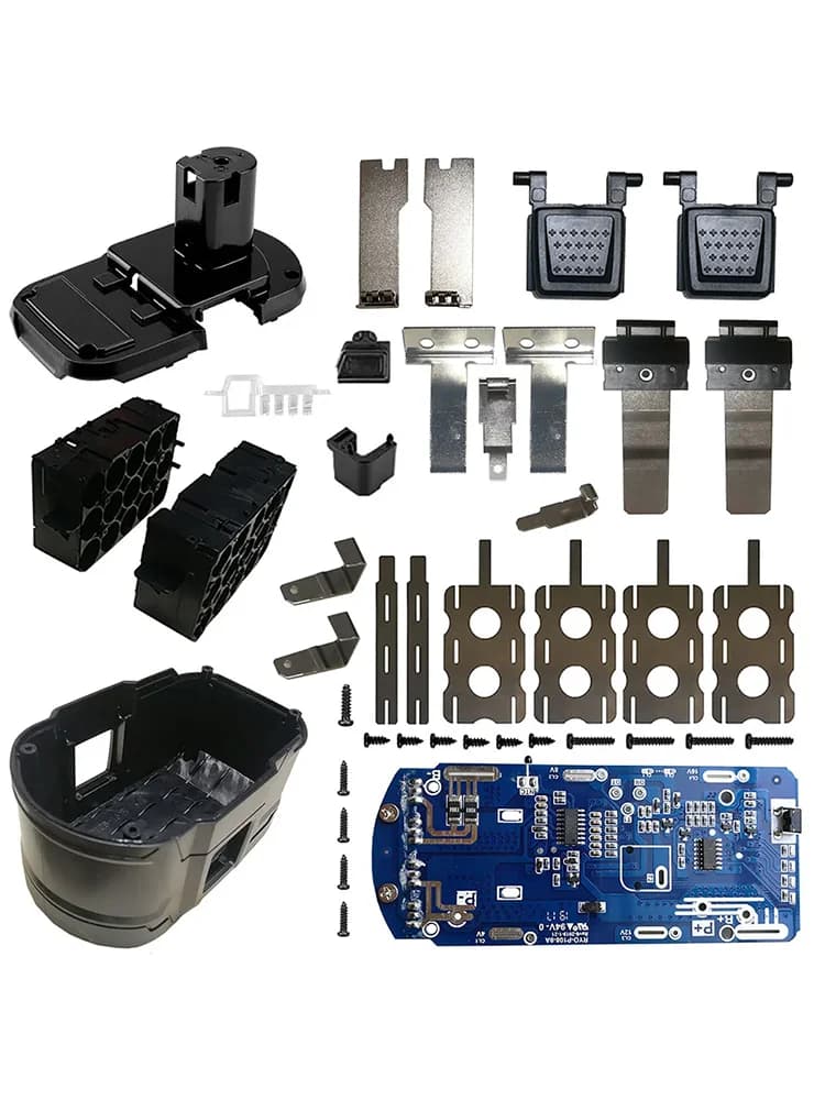 Boîtier en plastique pour batterie 15x18650, Circuit imprimé de Protection de charge PCB pour RYOBI 18V 9Ah P103 P108 BPL-1815/1820G/18151/1820 ONE +