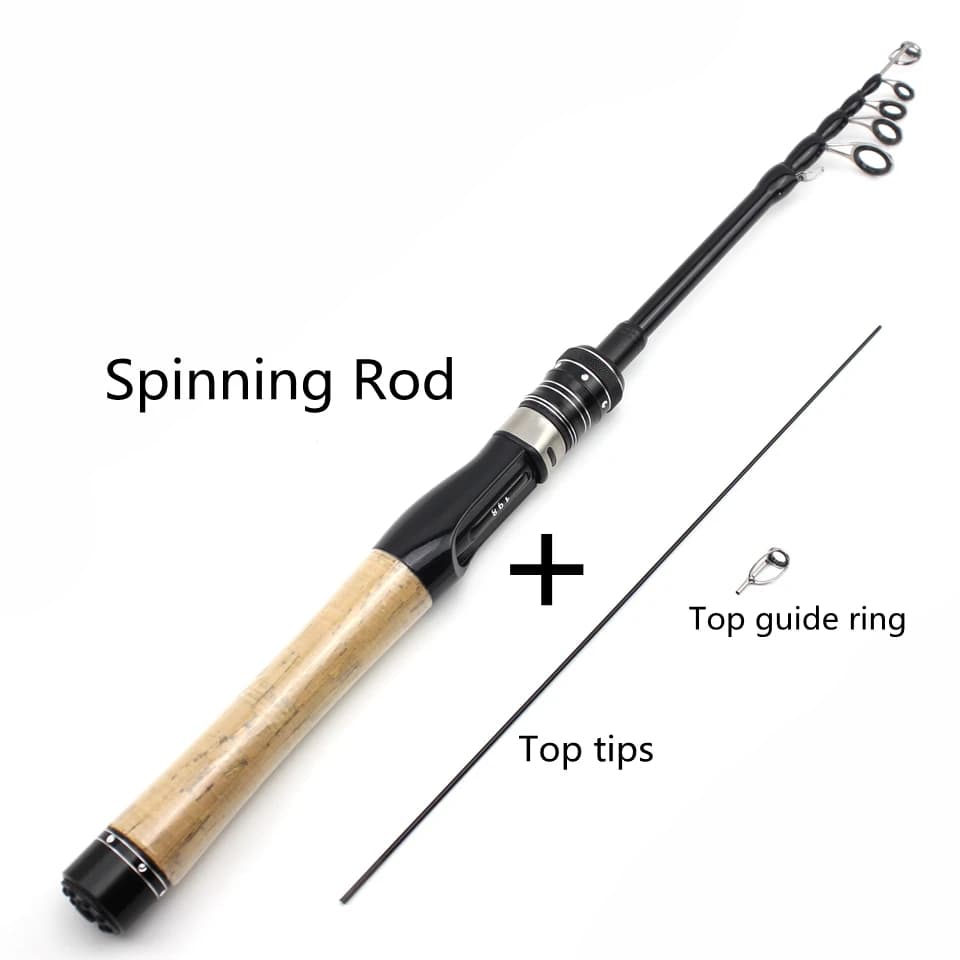 168 cm 185 cm Ultra léger ul puissance canne à pêche télescopique canne à filer leurre poids 1-5g enfants débutants attraper petit poteau de poisson