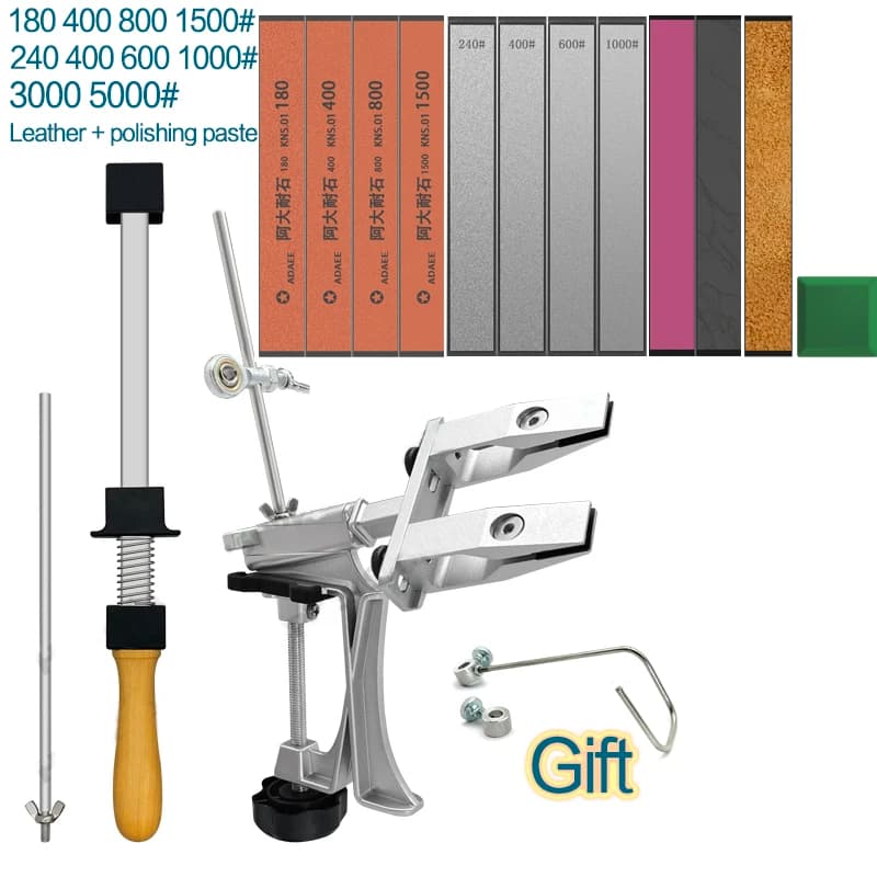 Angle Partners Aiguiseur de couteaux, pierre à aiguiser professionnelle, système de meulage de cuisine, affûtage, diamant, outil de travail de calcul, pierre à aiguiser