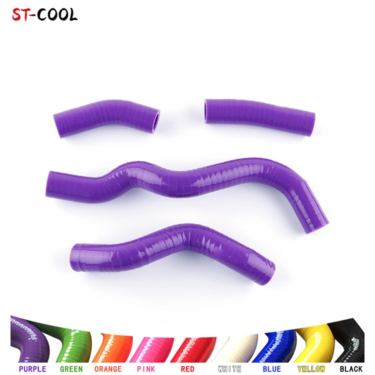 Kit de tuyaux de radiateur en silicone pour moto Kawasaki KLX 300 KLX300 1997-2007 1998 1999 2000 2001 2002 2003, 4 pièces, 11 couleurs
