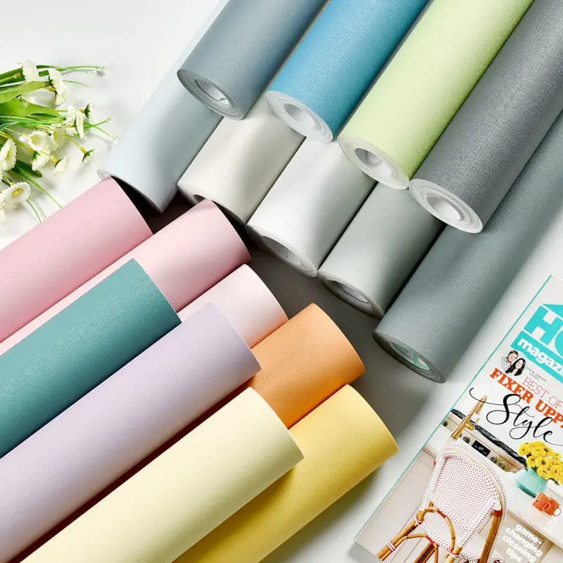 Papier peint vinyle auto-adhésif imperméable en PVC de 60 cm, papier contact pour armoires de cuisine, bureau, autocollant mural, décoration murale, en rouleau