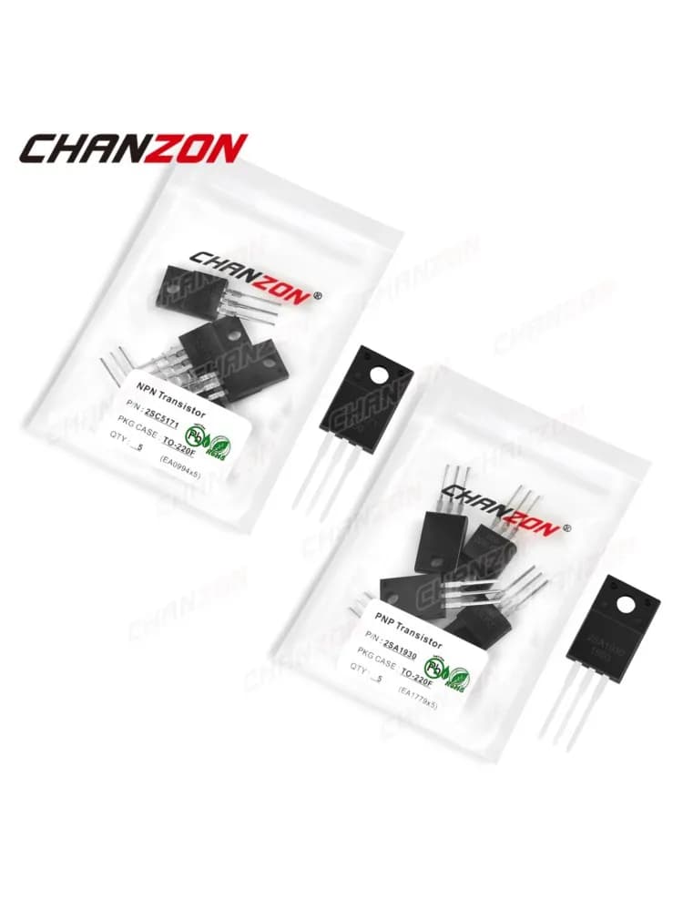 Kit de Transistor NPN PNP à jonction bipolaire, 10 pièces (5 pièces 2sa930 + 5 pièces 2SC5171) TO-220F
