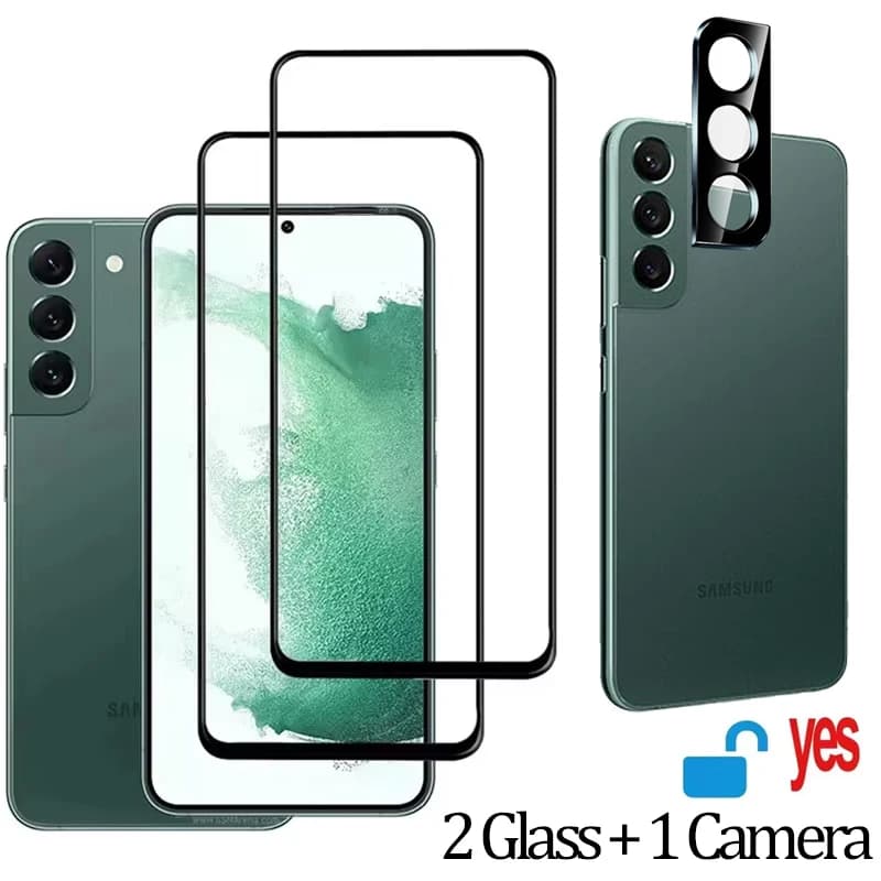 S26 S25 S24 s23 s22 Verre trempé pour Samsung S25 protecteur d'écran Galaxy S26 verre de déverrouillage d'empreintes digitales Samsung Galaxy S23 S21 FE