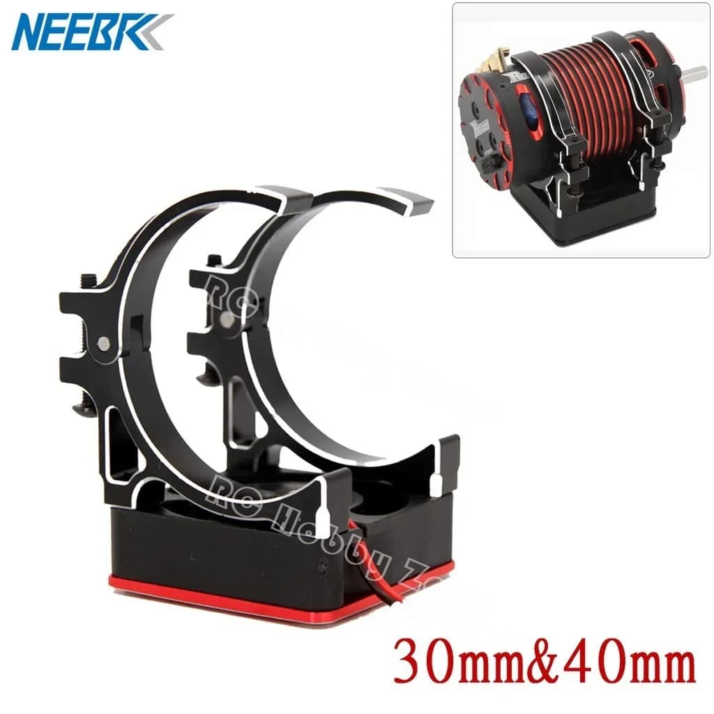 Ventilateur de refroidissement de moteur RC 30/40mm avec support en aluminium et dissipateur thermique pour voiture modèle 1/10 1/8, pièces ESC brushless 4068 4082 4092 4074 4274 4268