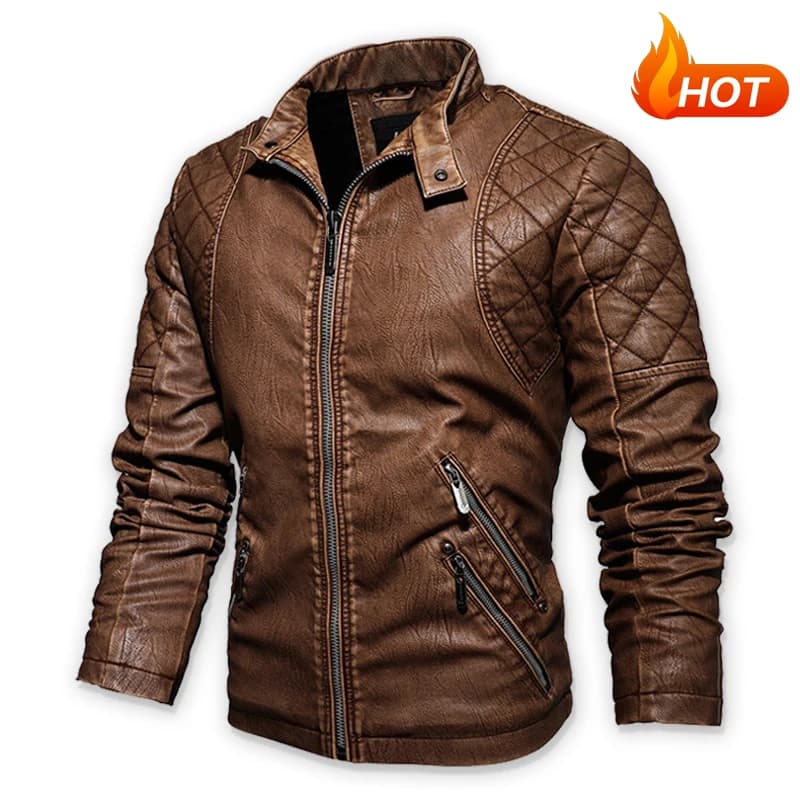 2023 Hommes mode veste en cuir hommes automne moto mince polaire veste manteau hommes printemps extérieur décontracté motard PU cuir veste